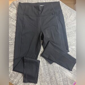 Victoria's Secret Black Leggings with Gold Logo